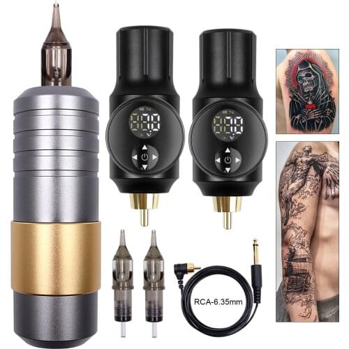 Tattoo Machine Set Rotary Tattoo Pen with Cartridges Needles Permanent Makeup Machine for Tattoo PMU Beginner Body Art