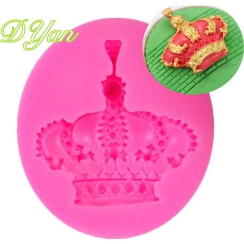 New Crown Shaped Fondant Chocolate Silicone Mould DIY Cake Baking Decoration Mould A1690