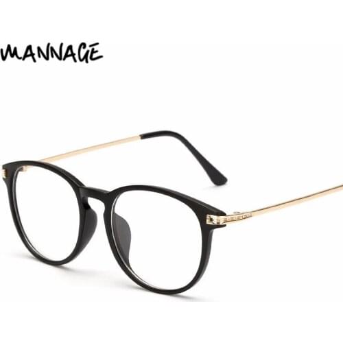 Retro Round Eyeglasses Women Men Big Full Glasses Frame Fashion Optical Spectacles Clear Lens Computer Eye Glasses
