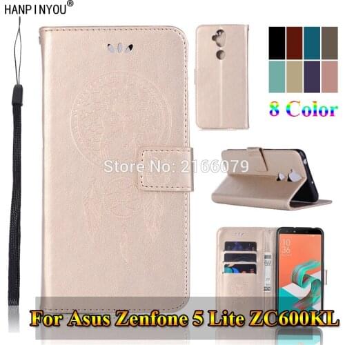 For Asus Zenfone 5 Lite 5Q ZC600KL 6.0" 3D Pattern Owl Luxury Flip PU Leather Case Card Insert Slots Wallet Stand Cover
