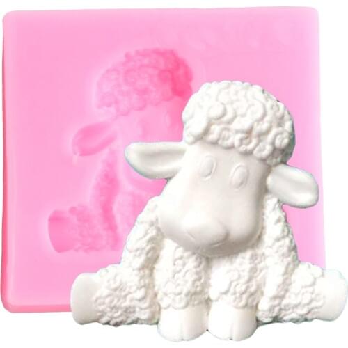 3D Sheep Silicone Mold Animals Fondant Molds DIY Party Baby Birthday Cake Decorating Tools Candy Clay Chocolate Gumpaste Mould