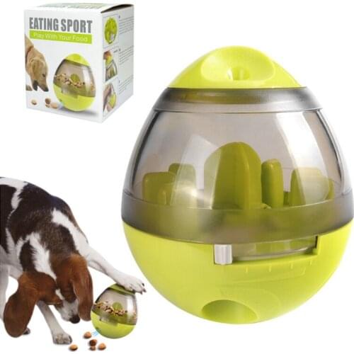 Dog Cat IQ Food Ball Interactive Pet Toy Smarter Food Balls Treat Dispenser Playing Training Tumbler Leakage Puppy Exercise Bowl