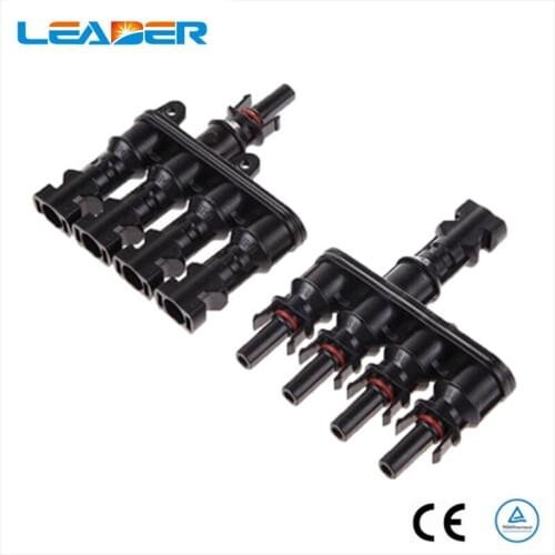 100 Pairs Solar Connector , Solar PV 1 to 4 Branch Coupler Connectors Used in Solar Energy System FS0144