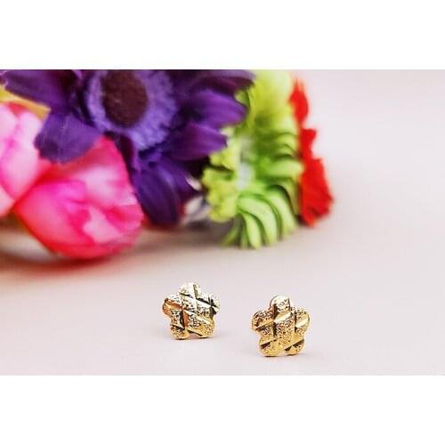 Brand New Matte Ear Studs Earring Flower Stripe Cute Hot Specially All-Match Romantic Casual Personality Vogue Gift Shiny T0001