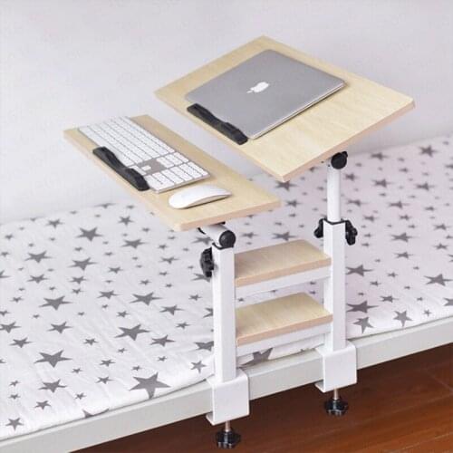 Laptop Desk Bed with Folding Dormitory Lazy Desk Small Table Bedroom Study Lifting Table