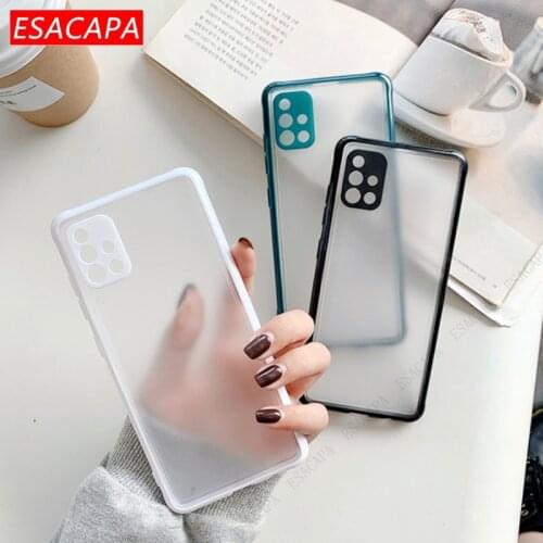 TPU Mint Hybrid Bumper Phone Case For Samsung A30S A50 A32 4G 5G A02 M02 Transparent Shockproof Cover For Samsung S21 S20 Ultra