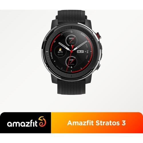 [PLAZA] global version Amazfit Stratos 3 smart watch 5ATM water resistant activity and segui