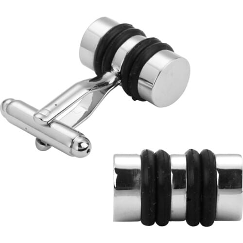 High-end mens shirt brand jewelry Cufflinks Black Leather Cord cufflinks, fashion design style French shirt accessories