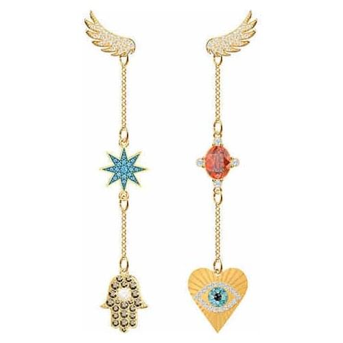 High Quality Lucky Wing Eye Palm Swa 1:1 Long Drop Earrings Fine Jewelry For Women Hot Crystal