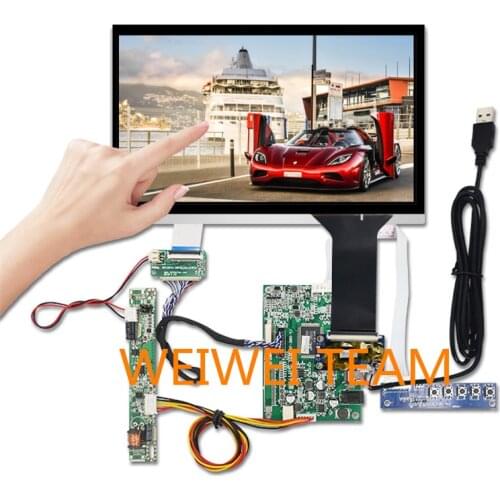 Wisecoco 10.1 '' IPS Screen 1280x720 LCD Display Capacitive Touch Panel LVDS VGA Board High Brightness Sunlight Readable