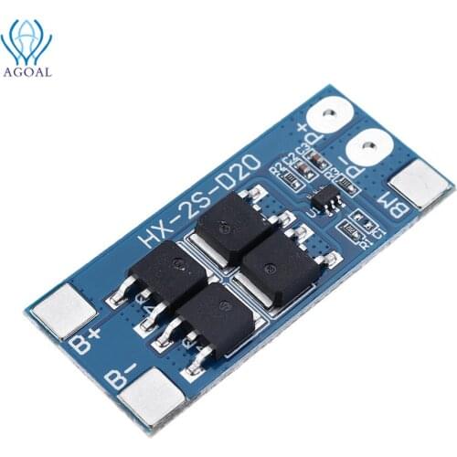 2S 10A 7.4V 8.4V 18650 Lithium Battery Protection Board Balanced Function Overcharged Protection