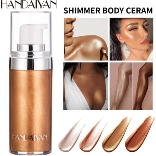 Liquid Highlighter Foundation Base Makeup Professional Face Illuminator Concealer Liquid Cream Body Face Glow Cosmetic TSLM2