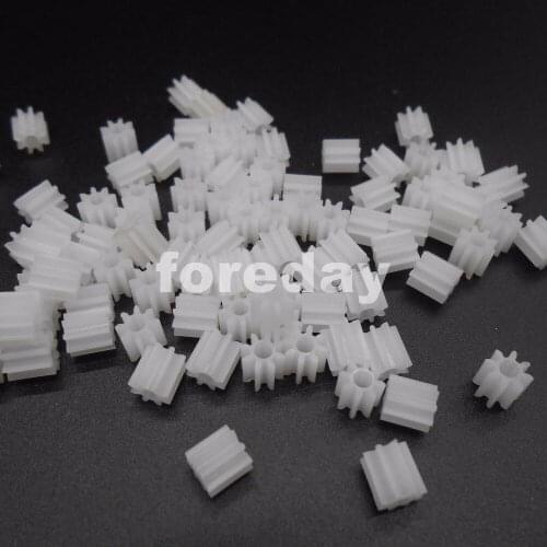 1000PCS NEW Plastic Spur Gear 0.95mm Aperture 0.5 Modulus Aperture: 1mm DIY Model Accessories 5X2H:D 8T *FD266X100