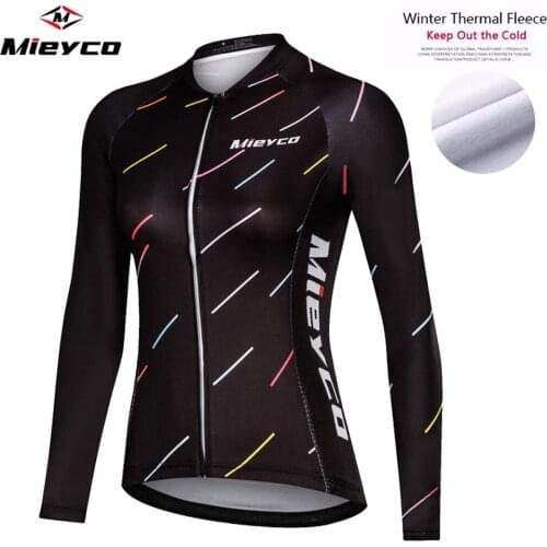 2019 Pro team Women Cycling Jackets Winter Thermal Fleece Jersey Bicycle Cycling Warm MTB Bike Clothing Jacket jersey mujer