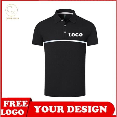 6-color POLO shirt custom summer new unisex antibacterial reflective short-sleeved lapel short-sleeved printing DIY brand text