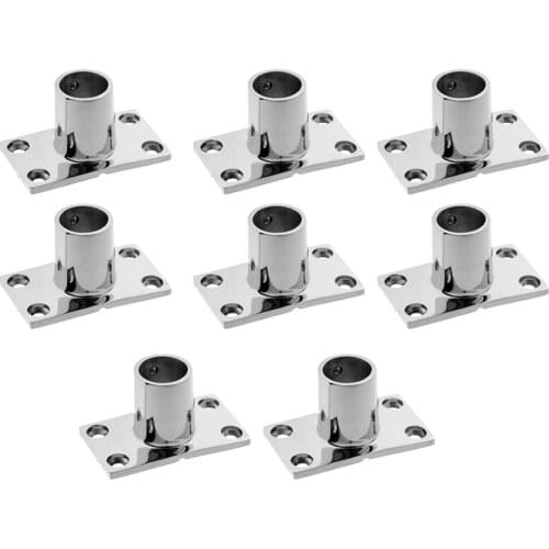8pcs Pipe Fitting Current Boat 90 Degree Installation Ramp Bridge Piece Stainless Steel Marine Repair Accessory DIY