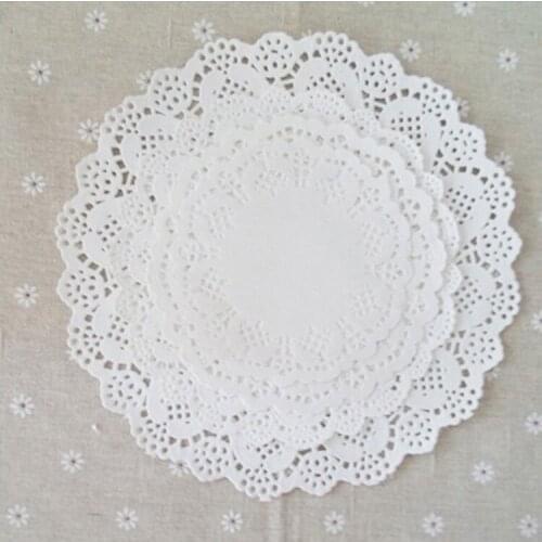 Free shipping 200pcs/lot Baking round cake lace paper pad Fried dim sum menu for oil absorption paper plates lace