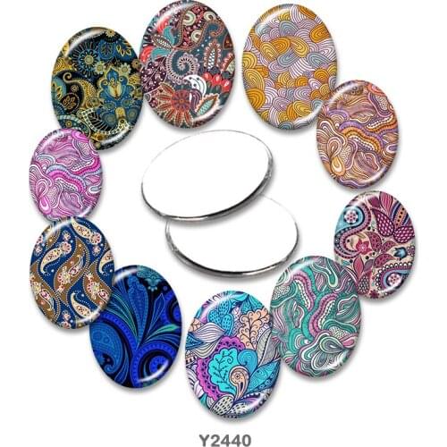 Bohemia Oval glass cabochon 13x18mm/18x25mm/30x40mm flat back Making findings TRY2440