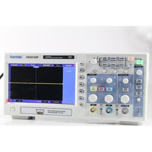Hantek DSO5102P Digital Oscilloscope 100MHz 2Channels 1GS/s 7'' TFT LCD 800x480 Record Length 40K USB AC110-220V
