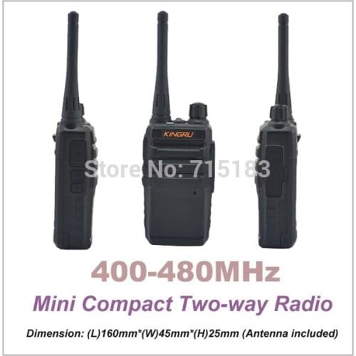 Kids Mini Walkie Talkie KINGRU Mini UHF 400-480MHz 16CH Scan Monitor Emergency Alarm Flashlight Two Way Radio for Kid