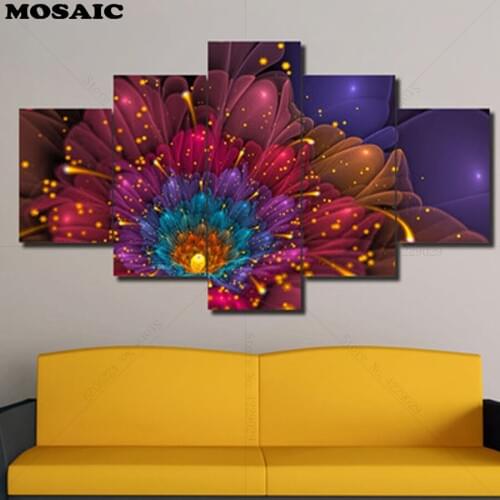 Drop shipping,5 Pieces fireworks 5D DIY Diamond Painting Embroidery Full Square Patterns Cross Stitch Mosaic,home Decoration