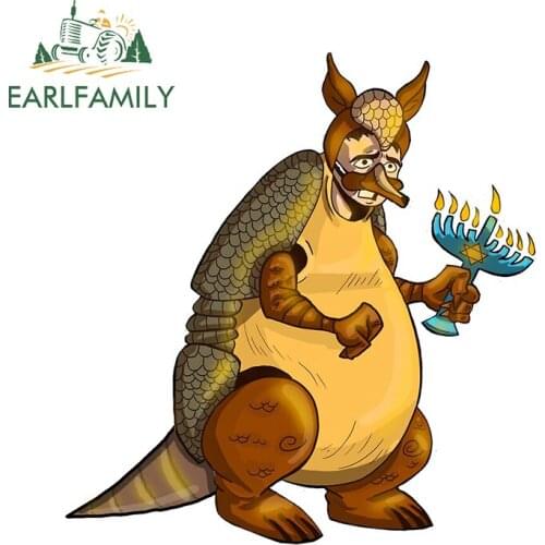 EARLFAMILY 13cm x 12.4cm for The Holiday Armadillos Comin' To Town Vinyl Car Stickers Motorcycle Trunk Decal Occlusion Scratch