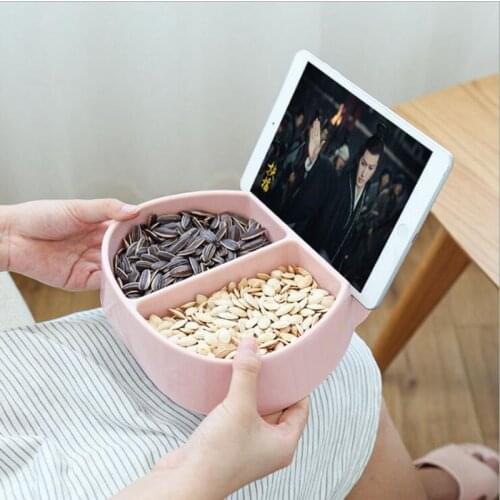 Eat melon seeds artifact melon seed tray box fruit tray can put mobile phone melon seed shell storage box mobile phone holder