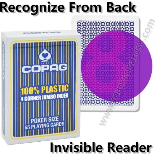 Copag Marked Playing Cards for Contact Lenses Magic Infrared Marked Cards Copag 4 Corner Fonts 100% Plastic Anti Cheat Poker