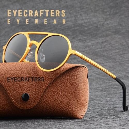 2020 Brand Aluminum Sunglasses Polarized Driving Male oculos Round Sunglasses Eyewear Men New Fashion UV400 Anti-Reflective