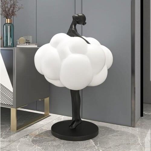 Nordic Large Floor Ballet Girls Resin Statues Club Shopping Mall Accessories Art Decor Home room Porch Figuras Decorativa Crafts