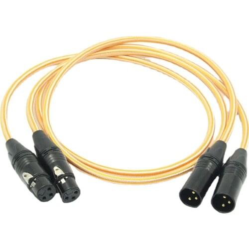 One pair Silver Plated Audio Cable HIFI XLR Interconnect Balance Cables