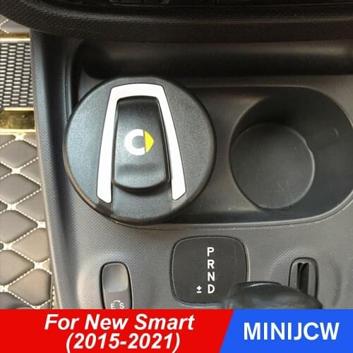 Car Styling Gear Water tank Ashtray Storage Box Container With Light For New Smart 453 fortwo forfour Interior Accessories