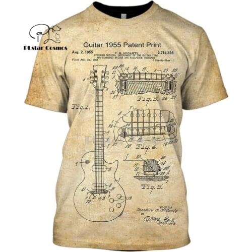 PLstar Cosmos Guitar 1955 music hip hop singer 3d t shirt tshirt summer funny party cosplay streetwear