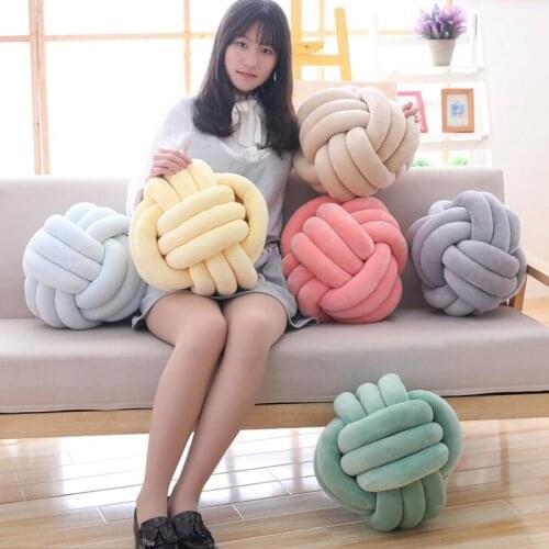 40CM Plush Hand Knotted Pillow Cushion Sofa Cushion Knotted Ball Children Room Decoration Doll Boy Girl Birthday Home Gift