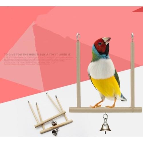 Parrot Bite Toys Stand Bar Bird Playground Toy Pet Bird Parrot Toys Parakeet Budgie Hanging Chew Toys for Birds Cage Accessories