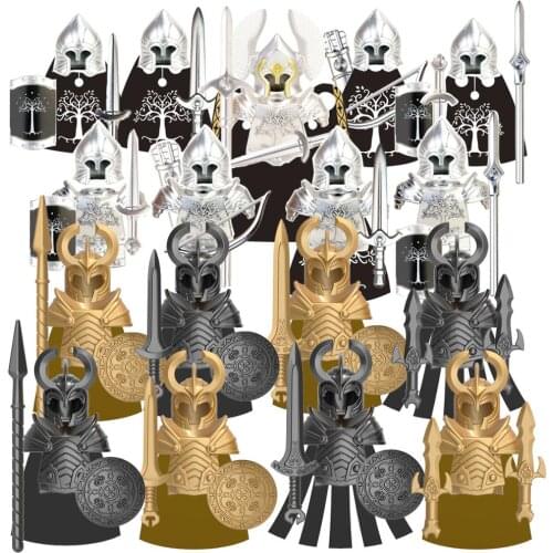 Single sale of medieval knights military Asgard dwarves strong orc building blocks educational toys for children