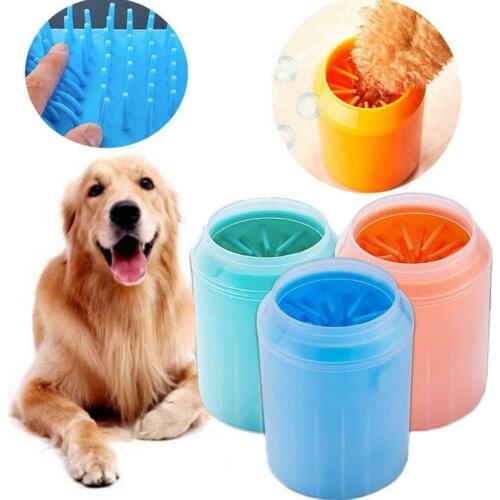 Dog Paw Cleaner Cup Soft Silicone Combs Portable Outdoor Pet towel Foot Washer Paw Clean Brush Quickly Wash Foot Cleaning Bucket
