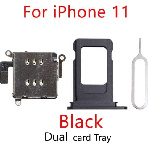 New Sim Card Holder Slot Tray for iPhone 11 Single Dual SIM Card Tray