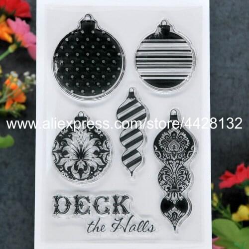 Merry Christmas Ball Decorations Scrapbook photo cards rubber stamp clear stamp transparent stamp 9081511