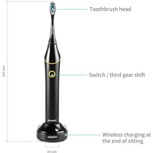 SN601 Sonic Electric Toothbrush Waterproof Anti-Slip Plaque Control Rechargeable Tooth Brush Dental Care Home Care
