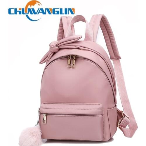 Chuwanglin Preppy style school backpack for teenage girls lovely bow cute backpacks mochila feminina casual women bag F7868