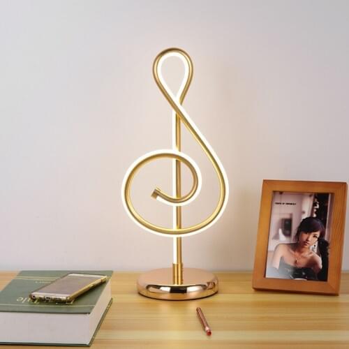 Modern Led Guitar Table Lamp Dimming Musical Note Desk Light Aluminum Eye Protection Reading Lamp Christmas Gift Kids Reading