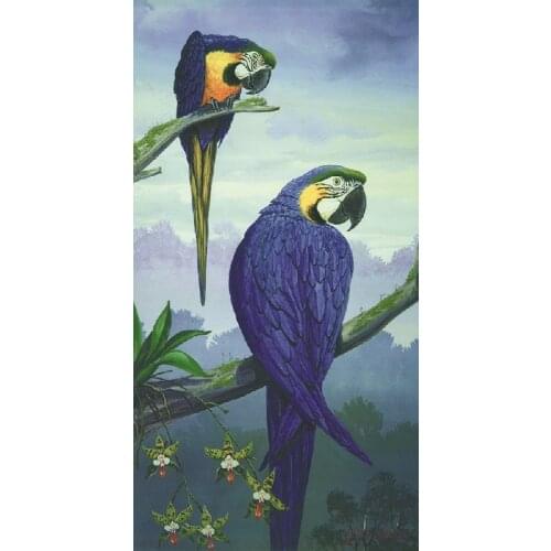 Modern wall decor art Beautiful birds oil painting canvas print picture of Parrots from quality handpainted oil painting