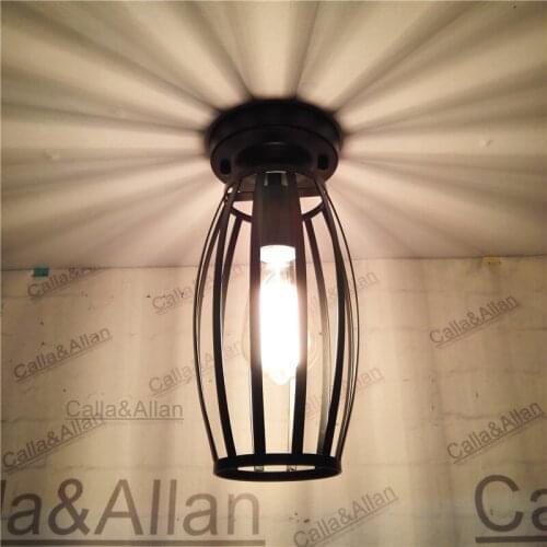 Vintage Industrial Lamp Covers Pendant Ceiling Edison Light Fitting Lamp Bulb lamp fixture Cage Guard Bar Cafe ceiling light