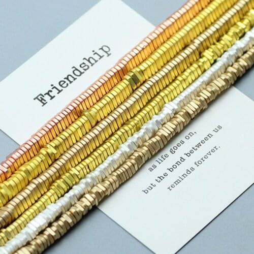 WLYeeS Matte Triangle Hematite Spacer Beads 5/6mm Natural Stone For Jewelry Making Loose Beads Bracelet Necklace Accessories 15"