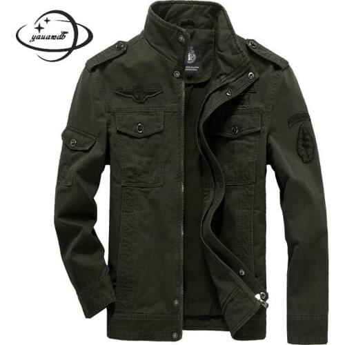 Yauamdb Men Jacket 2017 Spring Autumn Size M-6xl Cotton Male Stand Collar Coat Solid Pockets Outerwear Zipper Clothing Y93