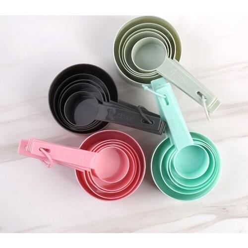 1Set Kitchen Measuring Spoons Portable DIY Baking Supplies Kitchen Accessories Stackable Combination Pure Color