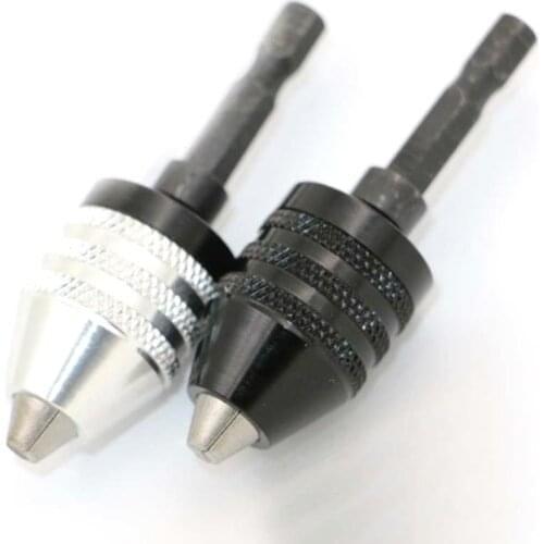 1PC Durable Keyless Drill Chuck Screwdriver Impact Driver Adaptor 1/4 '' Hex Shank Drill Bit Tool Quick Change Convertor Adapter