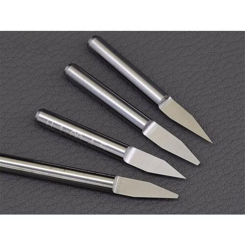 10pcs 3.175mm 1/8" Shank 25 Degree 0.4mm TIP Carbide PCB Engraving Bits CNC