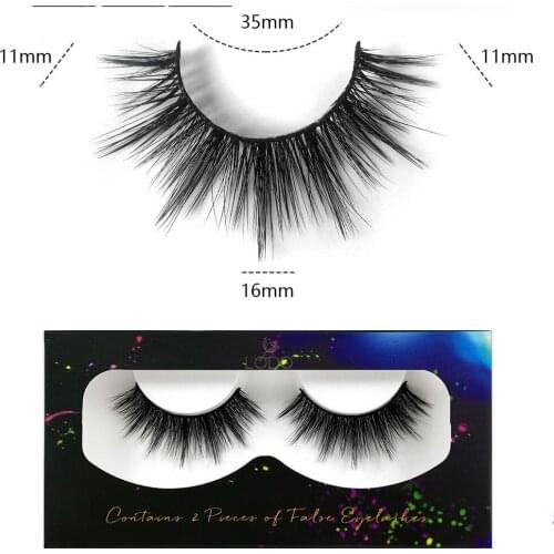 Wholesale 3D False Eyelashes High-grade Fiber Semi-manual Simulation Eye Lashes TEN01-09 Faux Mink Eyelashes Vendor